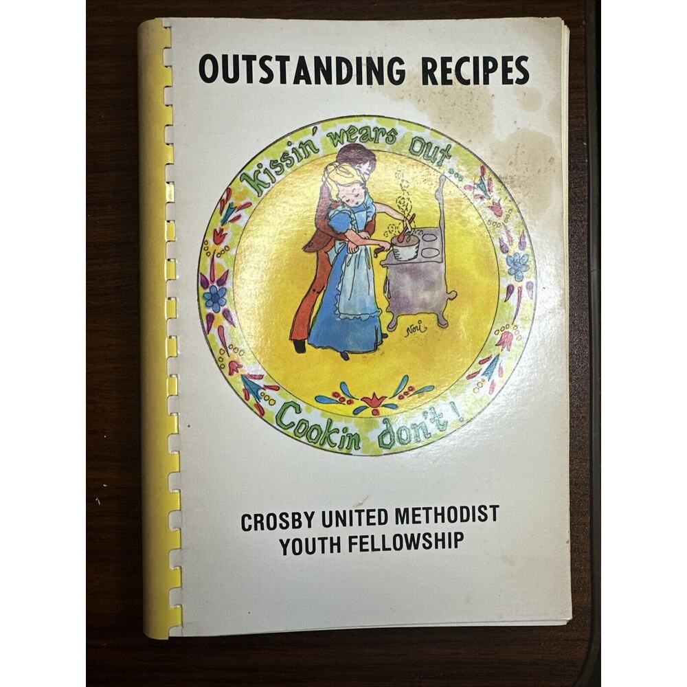 Outstanding Recipes From United Methodist Youth Spiral Bound Cookbook - 1978